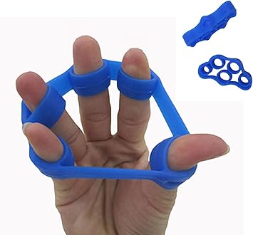 Amazon リバーシブル指ストレッチャーリハビリテーショントレーニング指ストレッチトレーナー Great For Improving Rock Climbingグリップ 関節炎 手電源練習と指weakness ブルー Jubilate 握力トレーナー