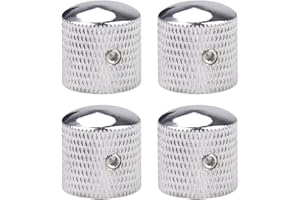 XIYANGJUAN 4Pcs Metal Guitar Knobs Chrome Volume Tone Control Knobs Silver Dome Knobs with with Allen Keys for Fender Telecas