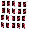 uxcell Common Cathode 10 Pin 1 Bit 7 Segment Display 0.75 x 0.5 x 0.31 Inch 0.5" Red LED Display Digital Tube 20pcs