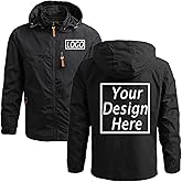 Custom Men's Jacket Add Your Own Logo Design Personalized Lightweight Waterproof Windbreaker Rain Coat