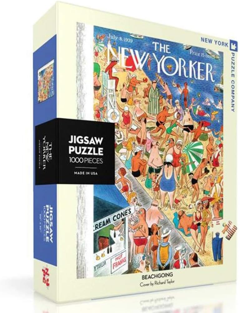 YHFX Frame Puzzle, New Yorker Adult Puzzle 1000 Pieces Beach 003