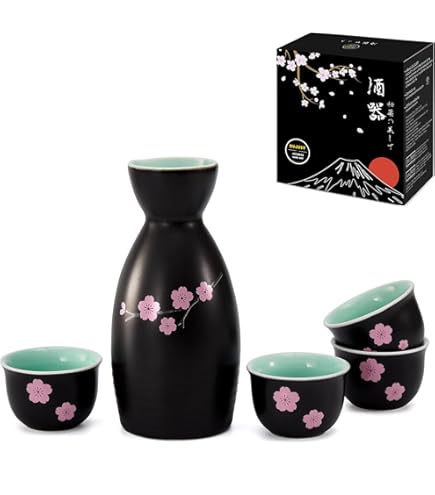 Cabilock Ensemble De 4 Tasses à Offrande En Céramique Rouge - Tasses à Saké, Soju, Umeshu Et Eau Bénite
