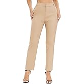 Urban CoCo Women's Elastic Waisted Work Pants Business Casual Office Pants Trousers with Pockets
