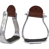 Tahoe Tack Angled Engraved Knee Relief Western Show Stirrups