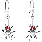 AXELUNA Halloween Earrings Bat Ghost Skull Spider Goth Earrings Sterling Silver