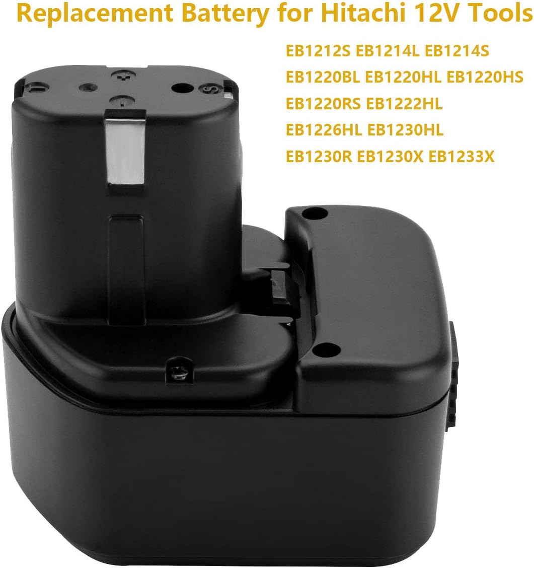 Shentec 12V 3500mAh Ni-MH Replacement Battery for Hitachi B1212S EB1214L EB1214S EB1220BL EB1220HS EB1222HL EB1226HL EB1230HL BCC1212 - Image 5