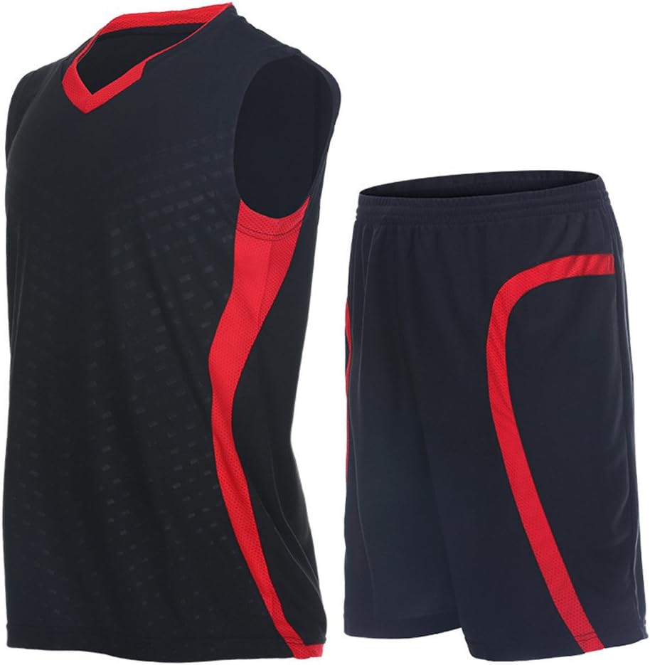 Fanceey Men Basketball Jerseys Suits Training Clothing Sports Suit 2 Pcs Sets