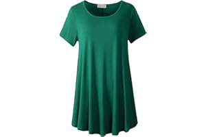 LARACE Plus Size Tops for Women Short Sleeve Shirts Casual Summer Clothes Round Neck Tunics for Leggings