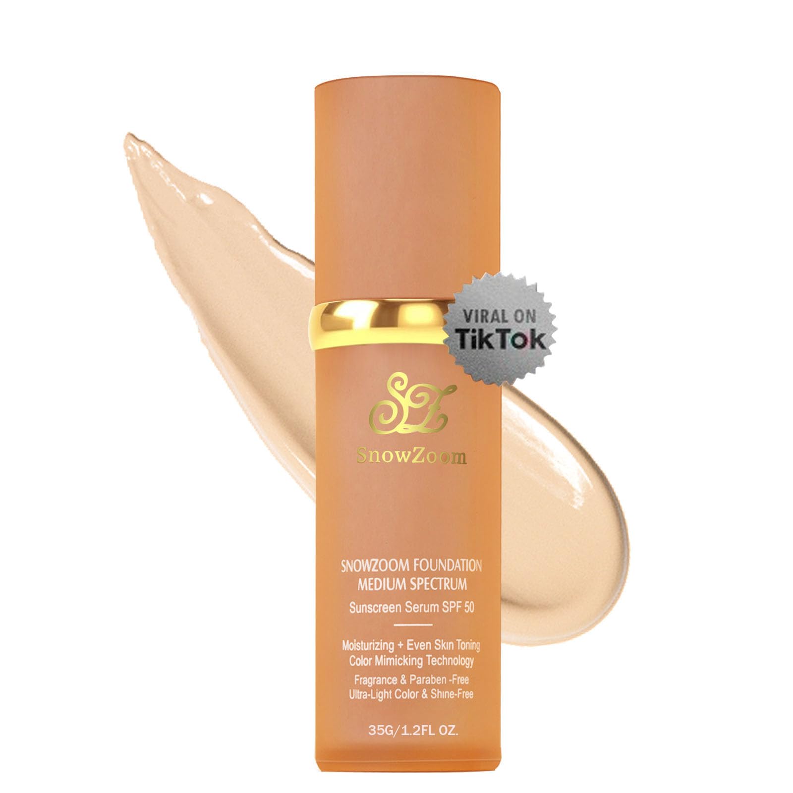 Photo 1 of Medium/Light Spectrum-Color Changing Foundation 4 in 1 -with SPF 50+,Hydrating Longwearing & Waterproof?Makeup Care (light spectrum - suitable for people with fair skin, 1.2oz)