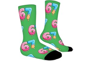 67 Socks Six Seven Ice Cream Sock Novelty Drip Funny Number Socks Meme Christmas Stocking Stuffing Gifts for Teens Boys Girls