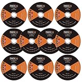 Cutting Wheels 4-Inch by 1/16-Inch, 10-Pack Abrasive Cutoff Wheels for Cutting Metal and Stainless Steel, 5/8 Inch Arbor - PCW1