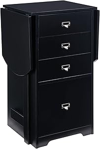 Southern Enterprises Jeannie Organizer and Craft Desk, Black