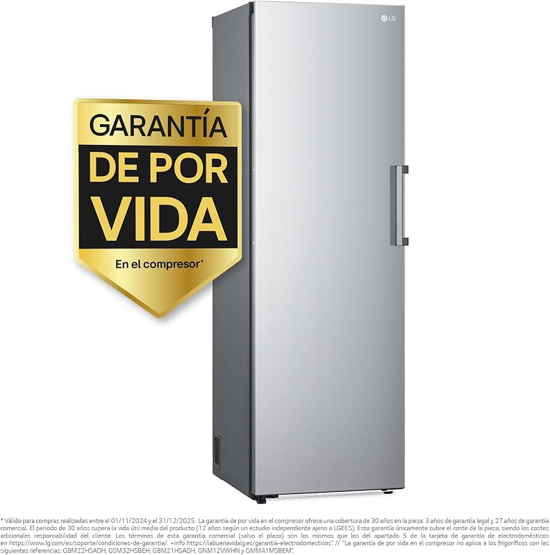 GFT41PZGSZ - Congelador Total Sem Geada, 1 Porta, Compressor Inversor Inteligente, 355 L e 186 cm, Congelador Vertical com Função de Congelação Rápida, Cor Aço Inoxidável