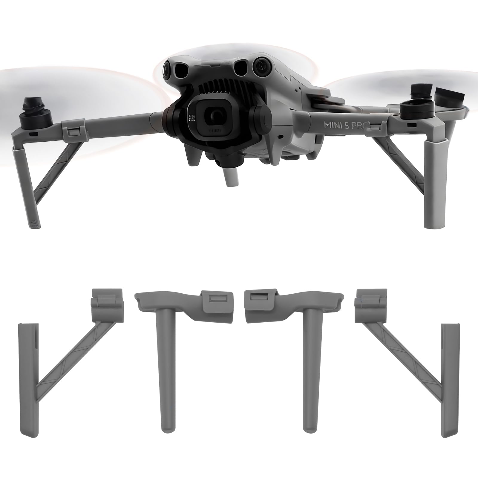 Craznick Mini 5 Pro Landing Gear - Drone Accessories Heightening Landing Leg Quick Release Extension Feet Protector Kit for DJI Mini 5 Pro Drones