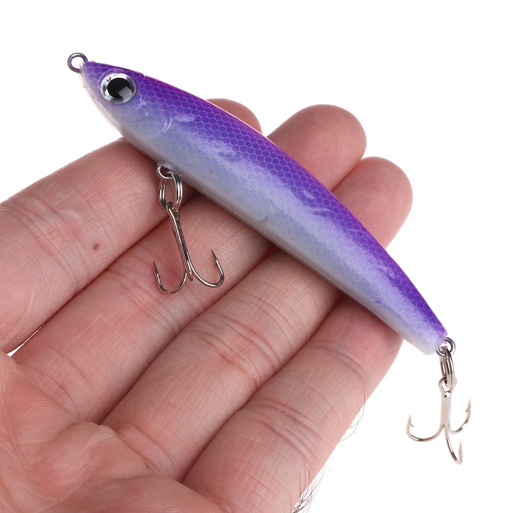 Wivily釣り餌ソフト亜鉛合金魚ルアーフック人工crankbaitスピナーsinking パープル B07fm4rg テンヤ 最安値に挑戦 Dispora Jatimprov Go Id