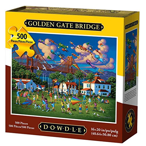 Dowdle Folk Art Golden Gate Bridge Jigsaw Puzzle