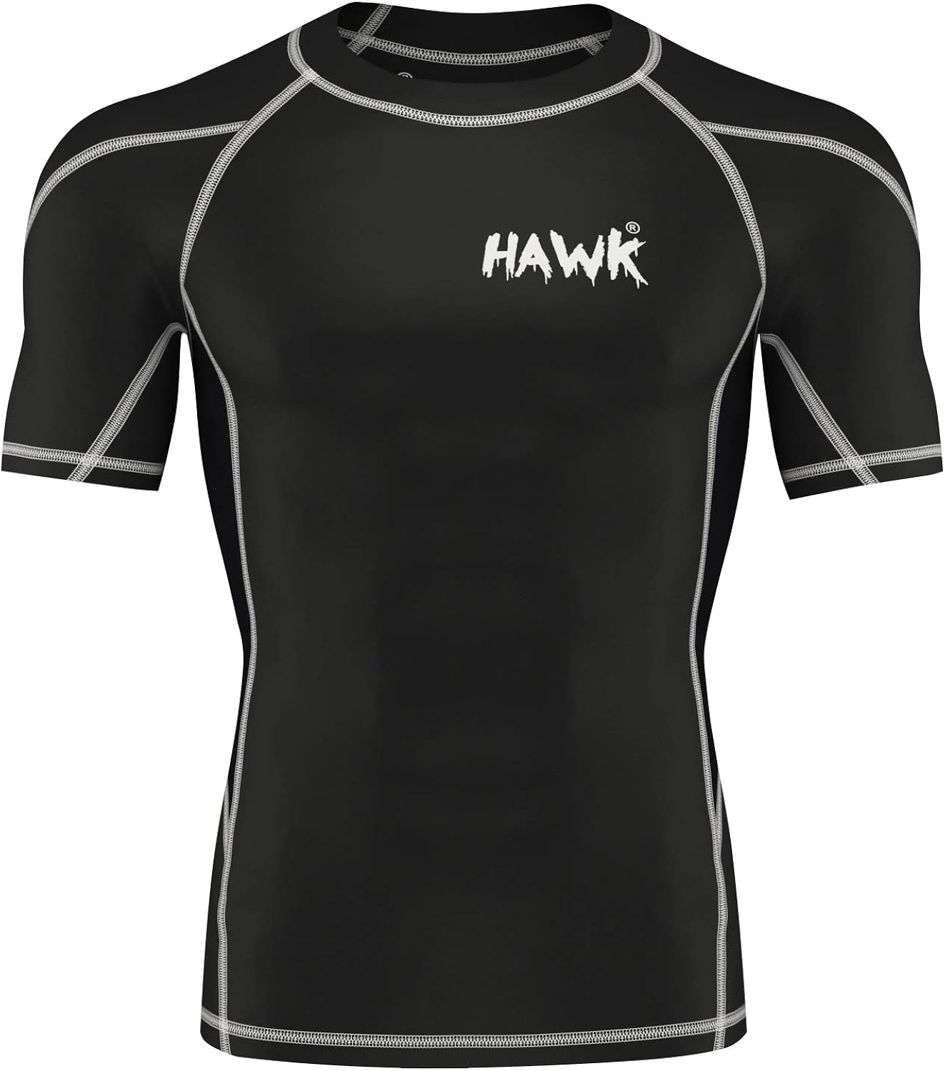 Mens Compression Shirts Base Layer Athletic Gym MMA BJJ Rash Guard No Gi Short Sleeve Rashguard Shirt for Men: Clothing
