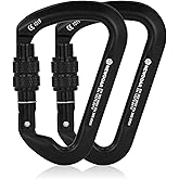 NewDoar CE Certified 30kN-6744lbs Climbing Carabiner Professional, Heavy Duty D Screwgate Clip, for Climbing,Rappelling,Hunting, Rescue