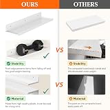 Lifewit Floating Shelves Wall 4 Pack White 38 cm 15 in Lip Front Sides view 5
