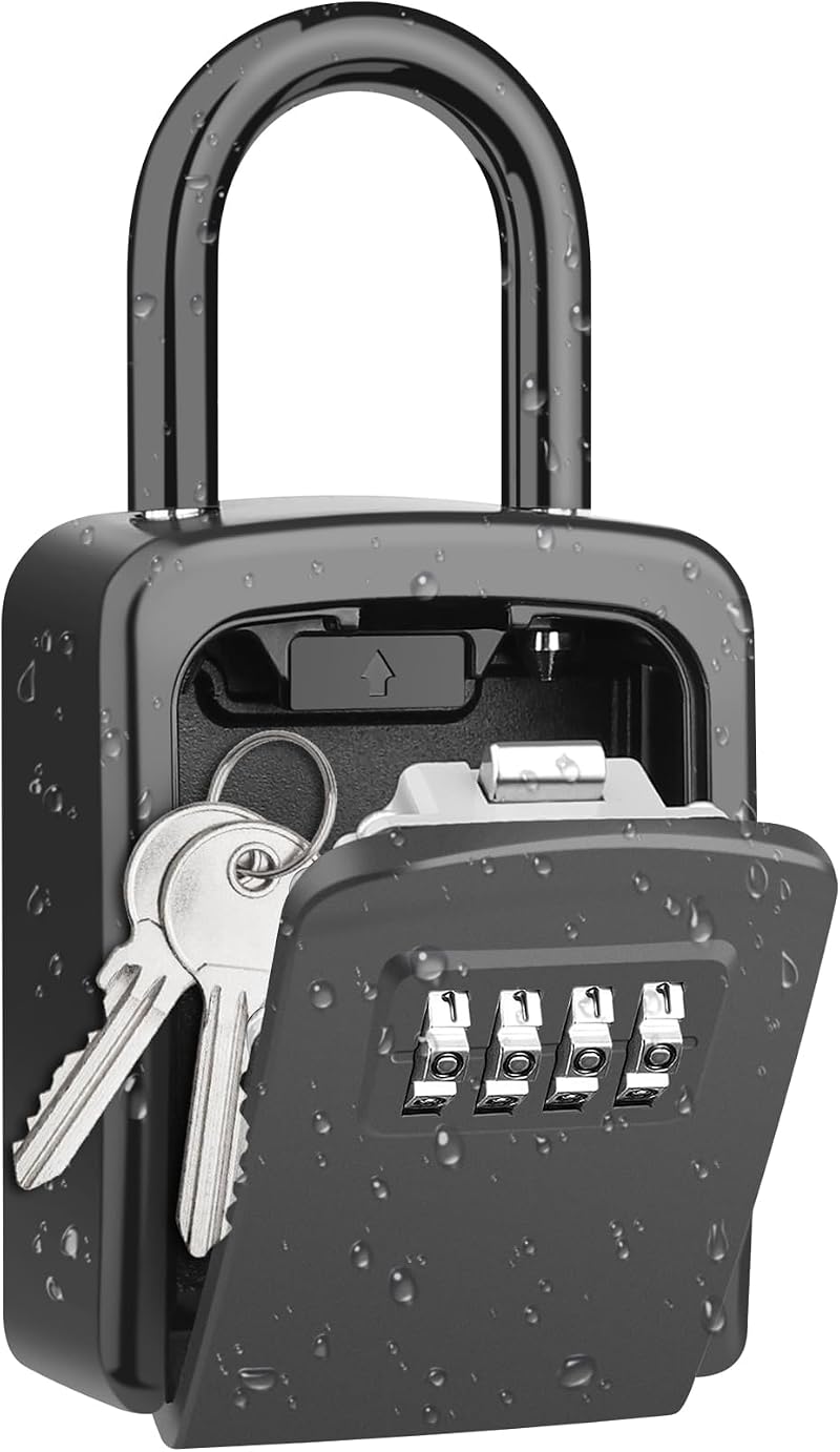 Diyife Key Safe Weatherproof Lock Box 4-Digit Combination Outdoor Key Storage