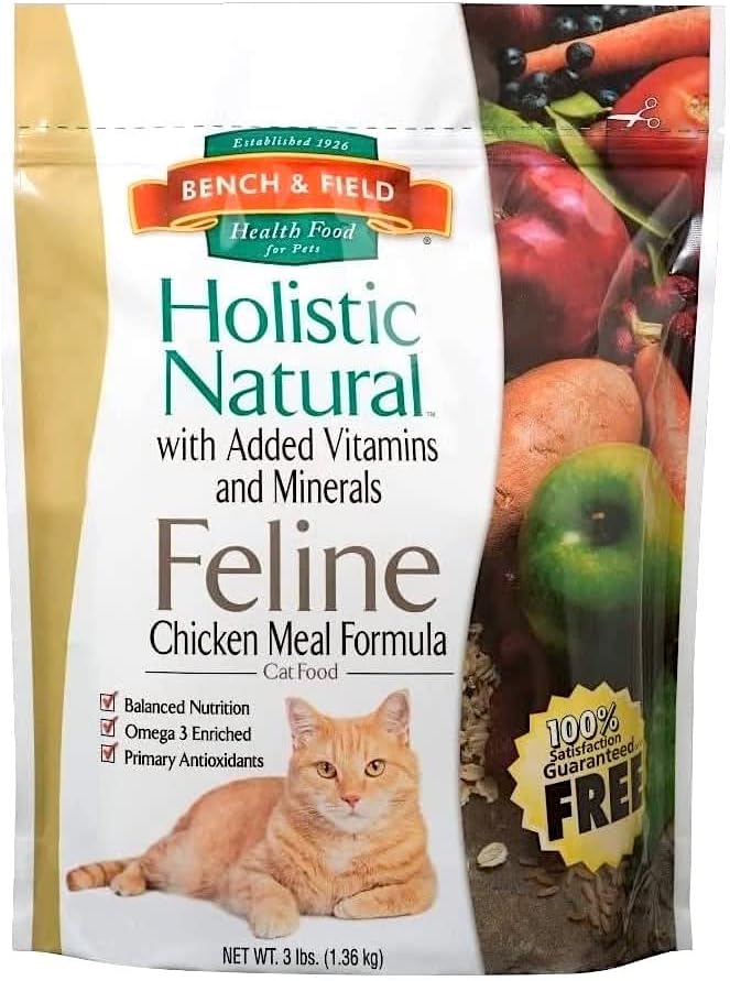 Bench & Field Holistic Natural Premium Adult Dry Cat Food, Chicken Meal