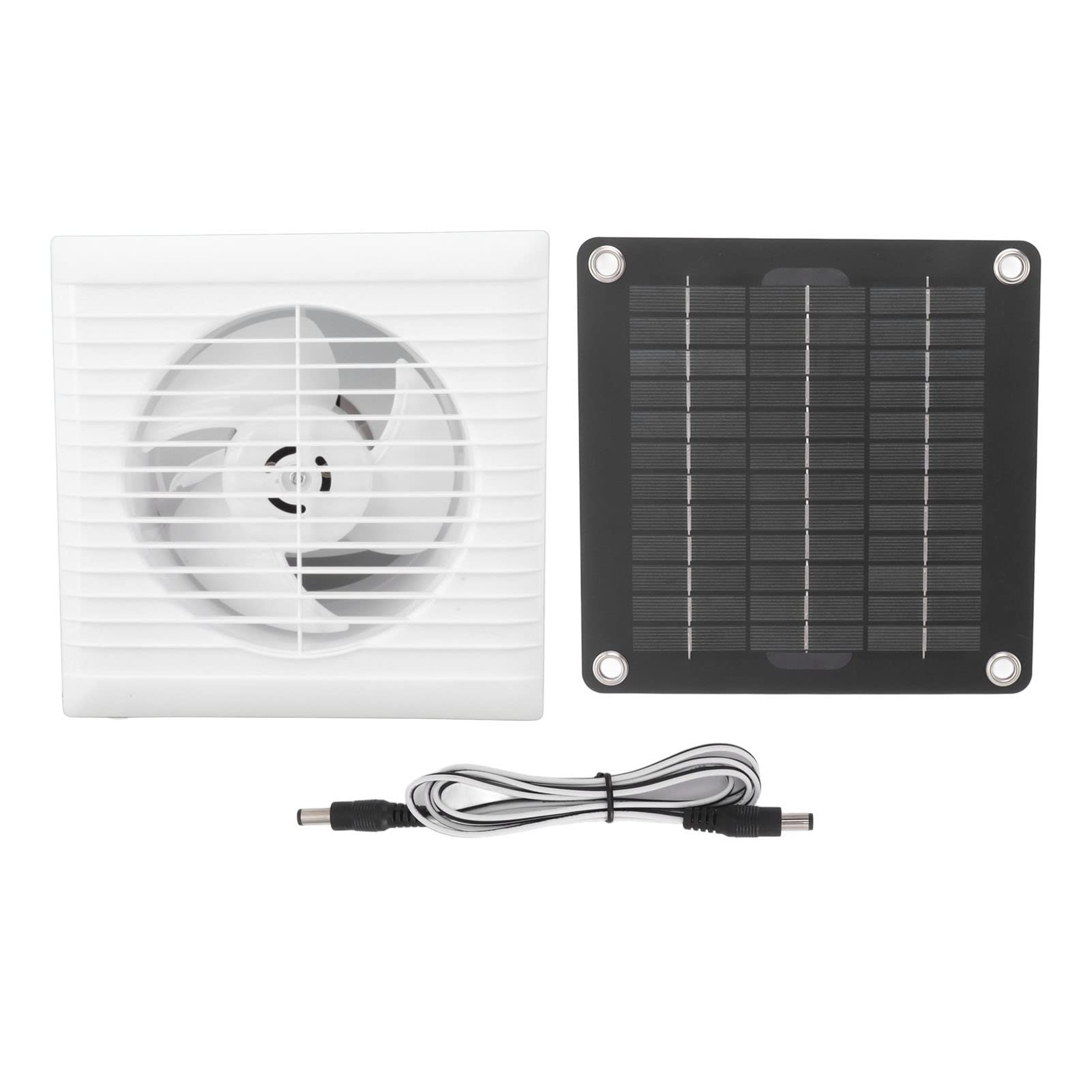 Solar Vent Fan 6 Inch 12V Energy Saving Solar Powered Exhaust Fan IP67 Waterproof Solar Panel Ventilation Fan for Greenhouse Chicken Coop Shed or Garage