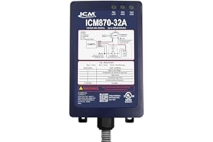 ICM CONTROLS ICM Soft Start Kit for Home Air Conditioner Controller - ICM870-32a Soft Start, Start Capacitor Built-in, IP65 Waterproof, Over/Under Voltage & Overcurrent Protection – Automotive, RV, HVAC
