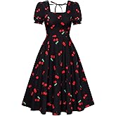 Belle Poque Vintage Dress for Women 2026 Summer 1950s Midi Cottagecore Dresses Square Neck Wedding Guest Cocktail Dress