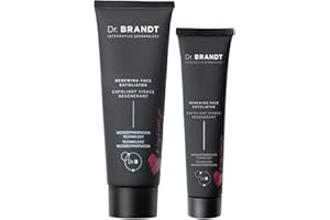 DR. BRANDT SKINCARE Dr. Brandt Microdermabrasion Renewing Face Exfoliator - Reduces Dull Skin, Uneven Texture, Fine Lines, Acne Scars, and Wrinkles - Full (2.1 Oz) + Mini (0.35 Oz)