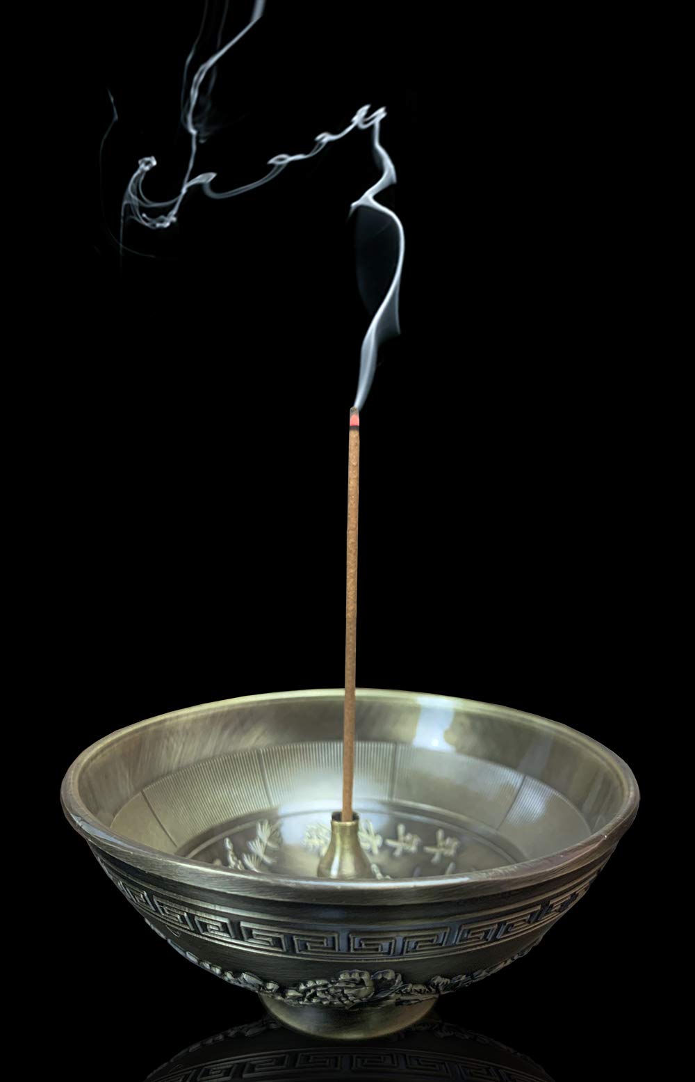 OTDCGI Copper Bowl Incense Burner Holder for Incense Cone/Stick/Coil Incense/Sage, Contains 50