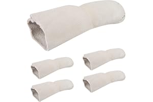 Zerodis Fingers Protective Sleeves, PU Leather Comfortable Protectors for Jewelry Making Tool, 5PCS Ideal for Craft Kits and 