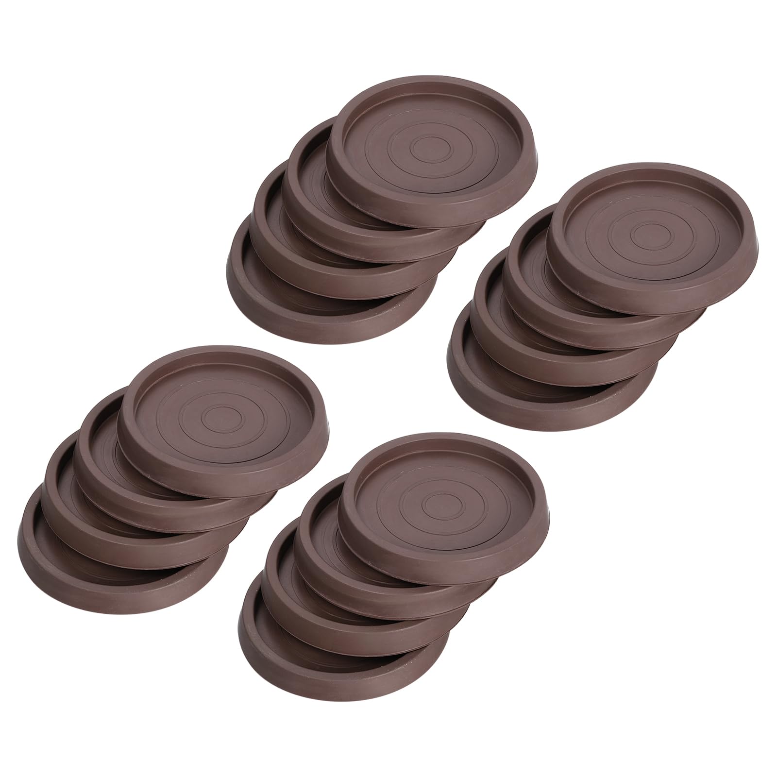 uxcell Chair Leg Floor Protectors,16Pcs 2.5" - Rubber Round Non-Slip Furniture Pads, Anti-Slip Furniture Pads for Hardwood Floors, Couch, Bed Stopper (Brown)