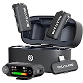 Hollyland Lark MAX 2 Wireless Lavalier Microphone for iPhone/Camera/Android, AI Noise Cancelling, 32-bit Full-Chain Audio, 340m Transmission (Combo, 2TX + 2RX + Charging Case)