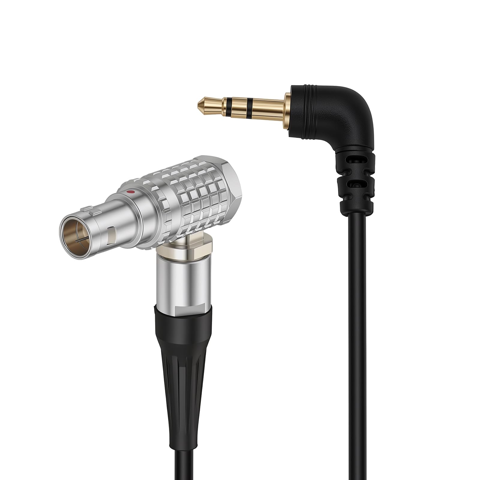 HangTon Audio Cable 3.5mm 1/8'' TRS to 6 Pin for ARRI Alexa 35 Alexa Mini LF Camera, Right Angle Connectors