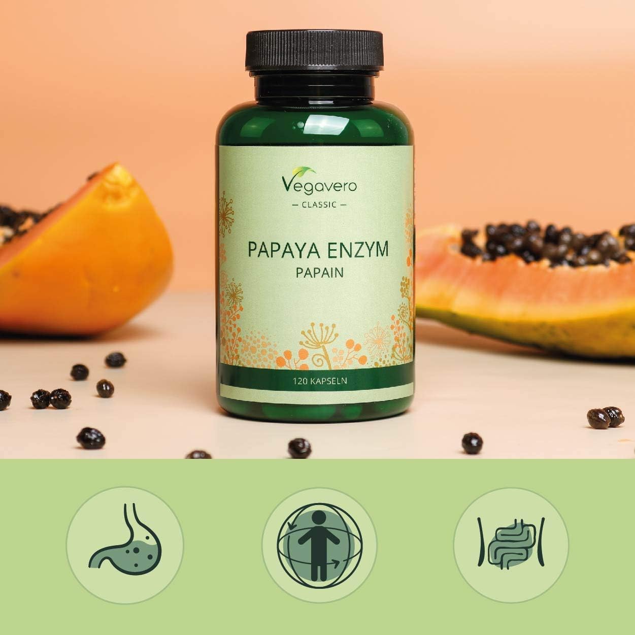 Vegavero Papaya Enzyme, 120 count (Pack of 1) - Image 5