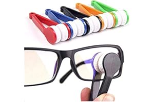 LASSUM 5 PCS Mini Sun Glasses Eyeglass Microfiber Spectacles Cleaner Soft Brush Cleaning Tool Microfiber Eyeglasses Cleaner Cleaning Clip