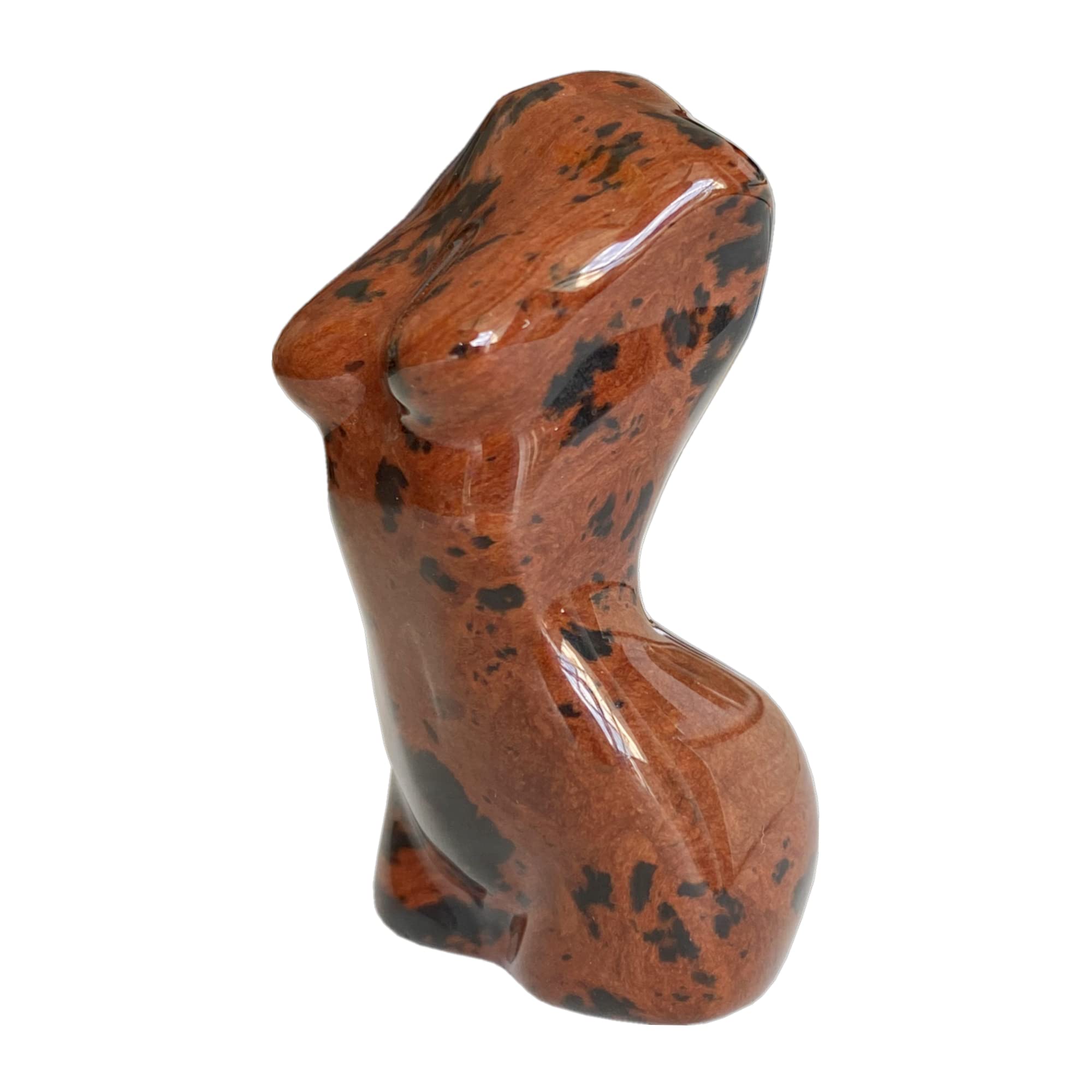 Manekieko Golden Swan Healing Crystal Female Model Figurine Sculpture, 50mm Carving Pocket Palm Stone Office Decor Decoration