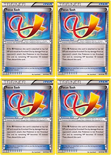 x4 Focus Sash (XY Furious Fists #91/111) Pokemon Card Playset [Trainer-Item/Tool]
