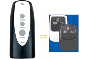 RUOYINKE Replacement Remote Control for Lasko 2033654B 2033654 1843 1844 2546 3540 3542 S18625 S18924 1646 1850 1854 1880 1885 2740 2744 3440 A20561 A20700 Cyclone Pedestal Upright Fan