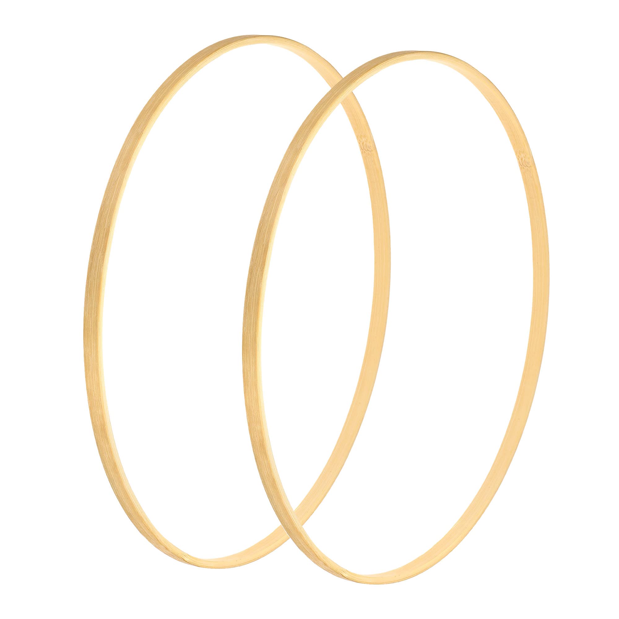 PATIKIL 11.8 Inch Wooden Bamboo Floral Hoop, 2Pack Craft Rings for DIY Wedding Wreath Decor, Dream Catcher and Hanging Crafts