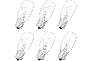 IWOWHERO 6pcs Microwave Light Bulb 40w E17 Base Incandescent High Temperature Resistant Replacement