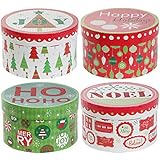 Voila Round Nesting Christmas Gift Boxes (4 Pc Set) Styles May Vary