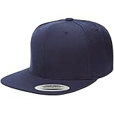 Trendy Apparel Shop Premium Classic 6 Panel Flatbill Snapback Cap