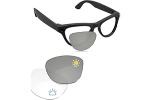 Glintbay Replacement Sunglass Lenses Compatible with Ray-Ban RW4010 52mm & Gen 2 RW4014 52mm Photochromic Clear Optics for Meta Skyler Frames, Comfortable Fit & Easy to Install