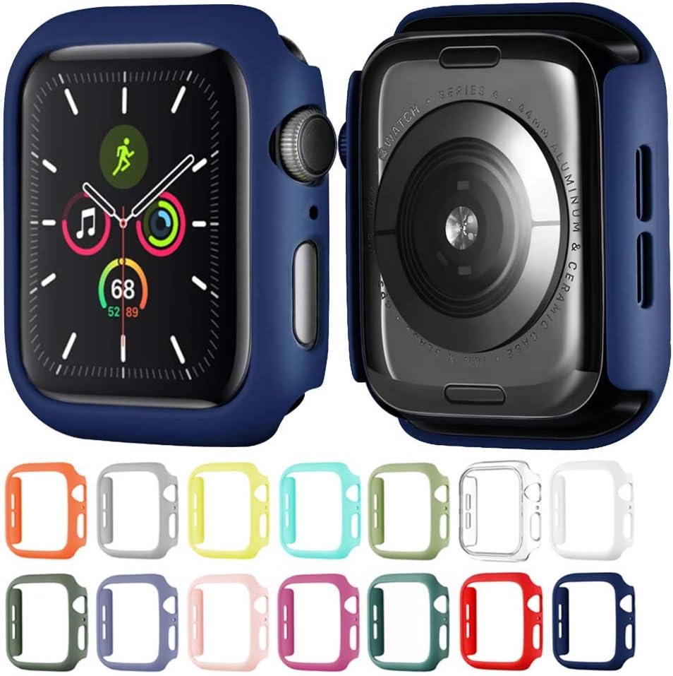 Hontao Hard Matte Case Buit in Thin Protective Cover Compatible Apple Watch 38mm iWatch Series 3 2 1 (Midnight Blue 38mm)