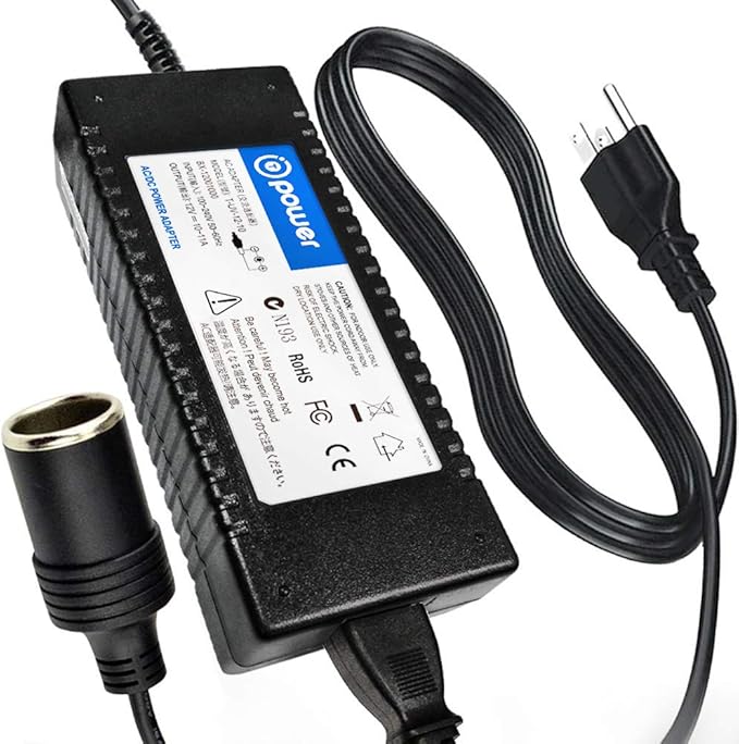 TPower Wall to Car Plug Converter Ac Adapter Compatible