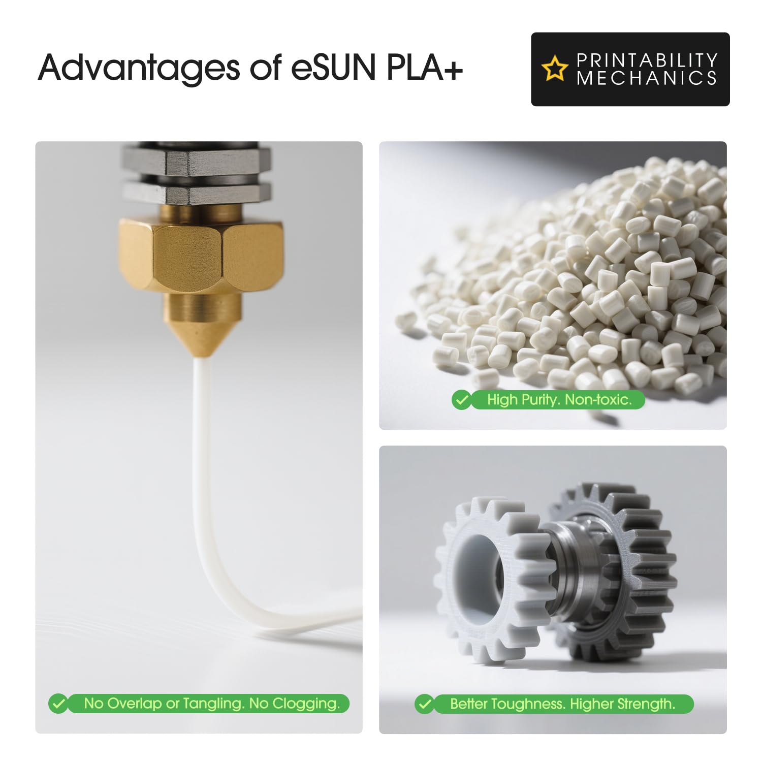 eSUN PLA+ Filament 1.75mm, 3D Drucker Filament PLA Plus, Maßgenauigkeit +/- 0.03mm, 1KG pro Spule, 2 Spulen 3D Druck Filament für 3D Drucker, Blau 2