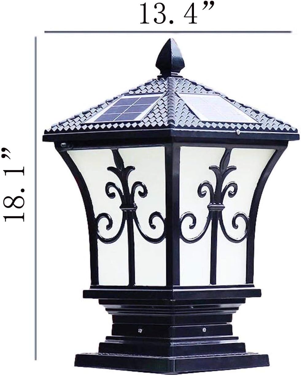barrette solar post caps on Tall And Extra Large Solar Post Cap Lights Solar Pillar Diameter 9 43 Inch Height 17 8 Inch Solar Powered Post Caps Stylist Solar Post Caps Larger Lighter Black Amazon Com