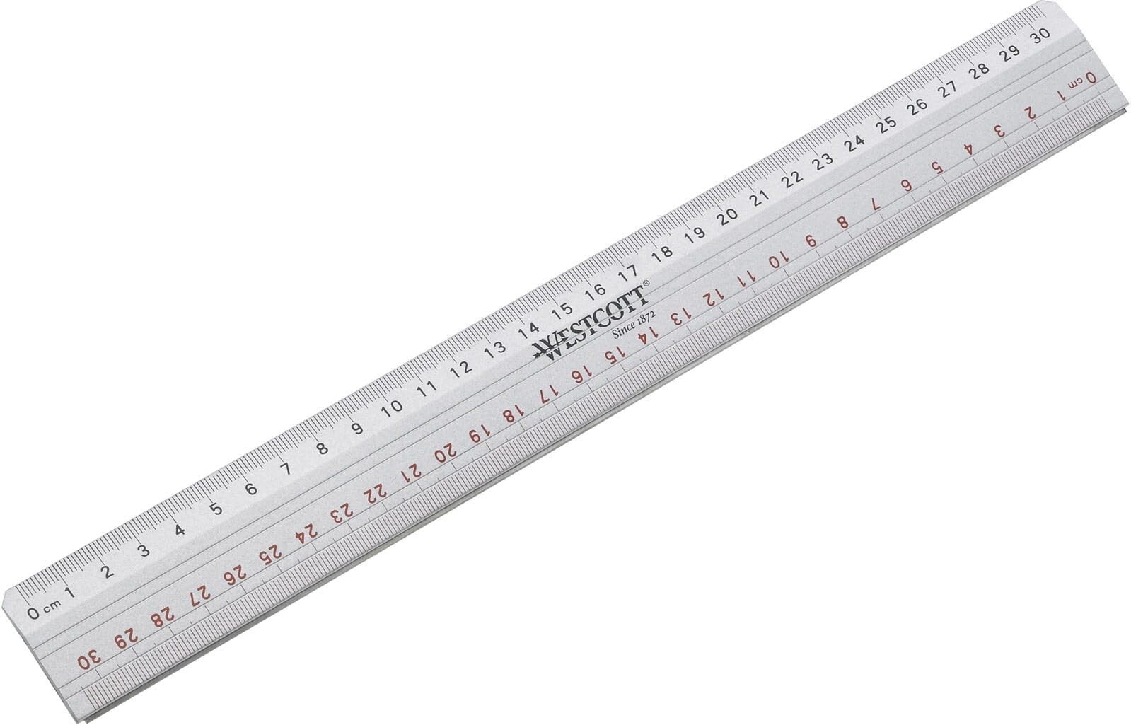 Westcott 12-Inch 30 cm Cutting Aluminium Ruler