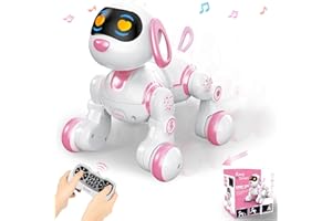 FUUY Robot Dog Toy for Kids, Easy Programmable Remote Control Dog Robot with Head Touch Sensing & Music Function, Imitates Animal Forms Robot Pet Toy Gift for 3-7